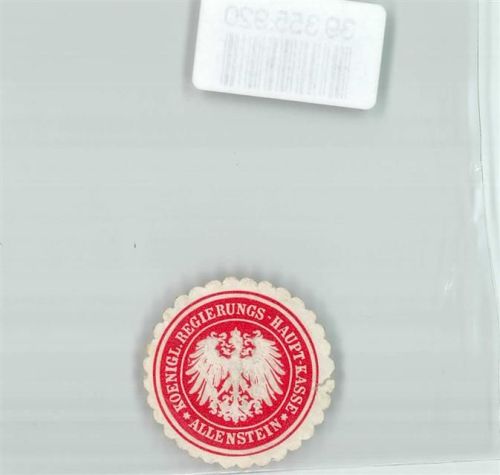 Allenstein Königl. Regierungs-Haupt-Kasse Allenstein