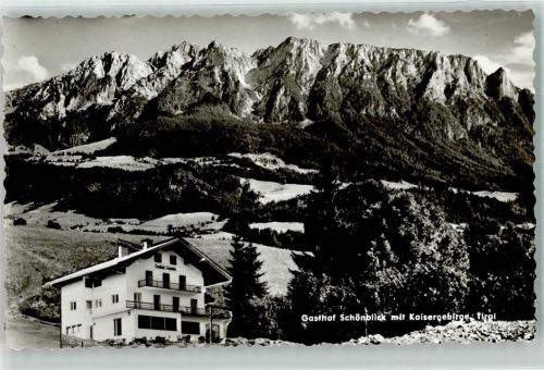 Ellmau Gasthaus Schönblick mit Kaisergebirge