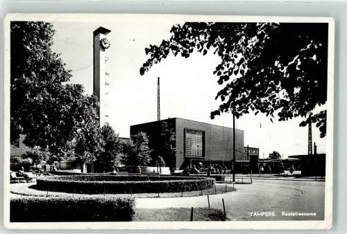 Tampere Rautatieasema Bahnhof Eisenbahn Auto Turm Uhr