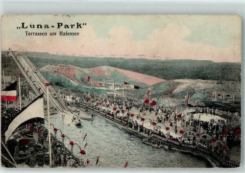 Halensee 1918 Luna Park Terrassen am Halensee