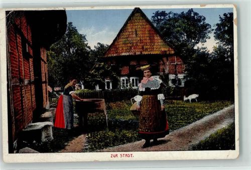 Bückeburg Volkstrachten Zur Stadt Ziege Trachten Serie V Nr 18