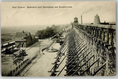 Bad Salzelmen 1908 Bahnhof Spielplatz Gradirwerk