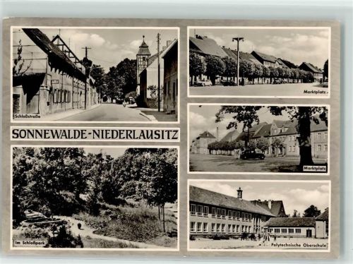 Sonnewalde Schloßstraße Schloßpark Marktplatz Polytechnische Oberschule