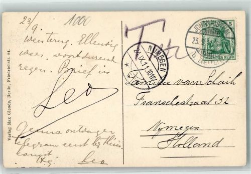Johannisthal 1911 Taxe Nachgebühr