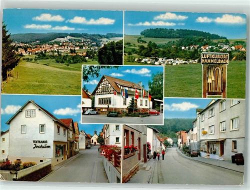 Hammelbach Ortsschild Textilhaus Jochum Ortsstraße