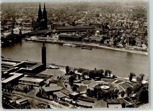 Köln Altstadt-Süd 101 Rhein Tanzbrunnen Dom Fliegeraufnahme
