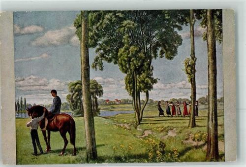 Sommer Ringelreihen Pferd Volkskunstverlag Serie 34-315