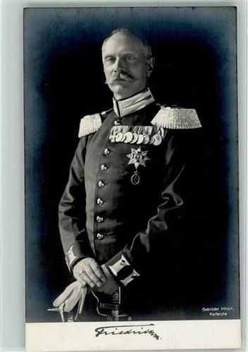 Großherzog Friedrich II Orden Uniform Autogramm Rotes Kreuz