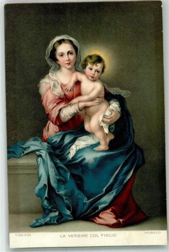 Firenze La Vergine Col Figlio Maria mit Jesuskind Verlag Stengel Nr.29847 Murillo, B. E. Künstlerkarte