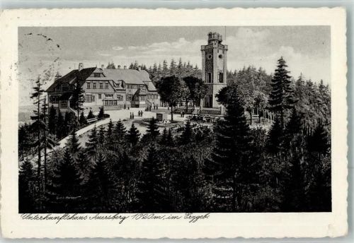 Eibenstock 1931 Unterkunftshaus Auersberg Erzgebirge Aussichtsturm