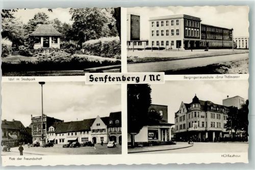 Senftenberg Platz der Freundschaft Bergingenieurschule Ernst Thämann VW Käfer Oldtimer