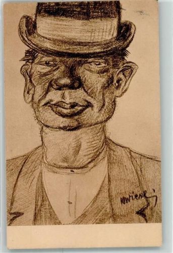 1910 sign.Wiese K. Männer Karikatur