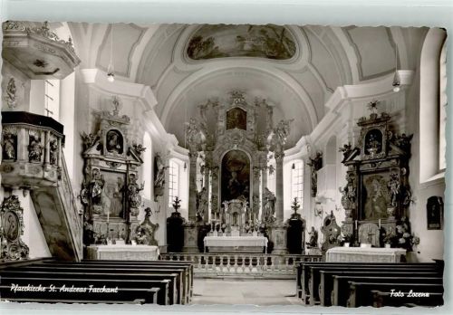 Farchant Pfarrkirche St. Andreas Altar Kanzel Chorgestühl