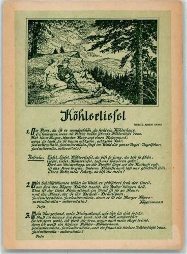 Liederkarte Köhlerliesel
