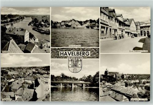 Havelberg Steintorbrücke Ernst-Thälmann Straße Teilansicht Dom