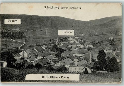 Saint-Blaise Poutay Bahnhof Fabrik Schlachtfeld oberes Breuschtal Kirche