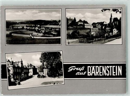 01773 O8242 Bärenstein , Osterzgeb Foto AK Rathaus Ev. Kirche
