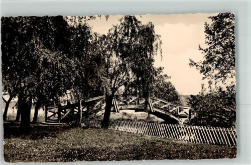 Lychen Friedrich-Ebert-Park Mühlenbach Holzbrücke