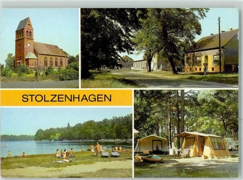 Stolzenhagen Dorfkirche Dorfstraße Badestelle am Stolzenhagener See