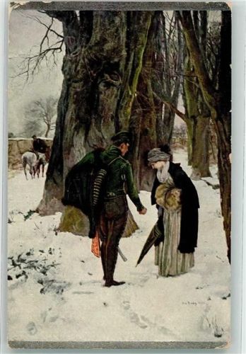 Neu-Isenburg Winter Abschied sign. Rob. v. Haug Jahrhundertfeier1813-1913