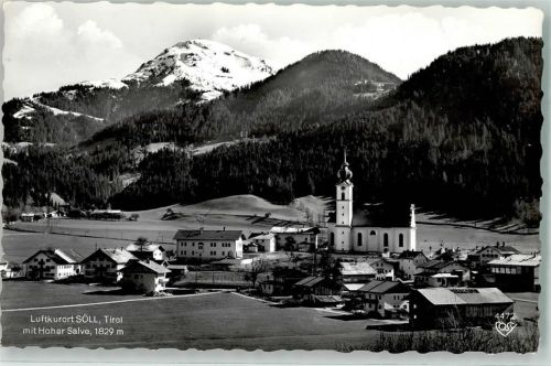Söll Luftkurort Tirol mit Hoher Salve 1829 m Kirche