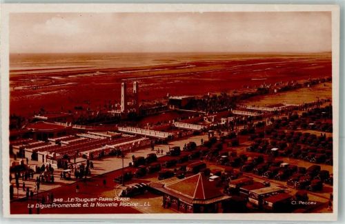 Le Touquet-Paris-Plage la Digue Promenade et la Nouvelle Piscine Oldtimer