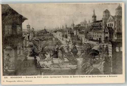 Soissons Eingang von Saint Crepin und Saint Crepinien Engel