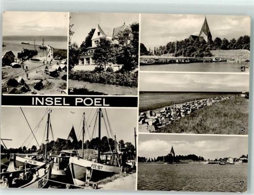 23999 O2401 Insel Poel - Gasthaus Seeblick Hafen Timmendorf Wehrkirche i. Kirchdorf Fischerboot