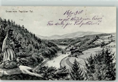 Lazne Teplice nad Becvou 1910 Teplitzer Tal Landpost Teplitz