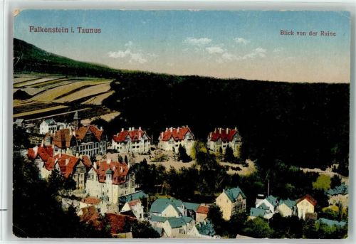 Falkenstein 1919 mit heutigen Falkenstein Grand Hotel