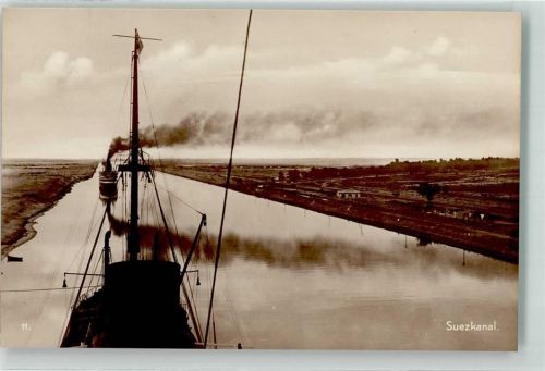 Suez Suezkanal Trinks Bildkarte Lloyd Dampfer