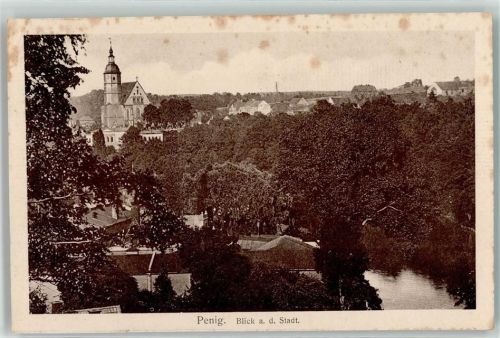 Penig Blick auf die Stadt Kirche
