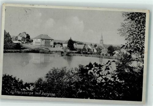 Güntersberge 1938 Bergsee mit Kirche Str. Martini