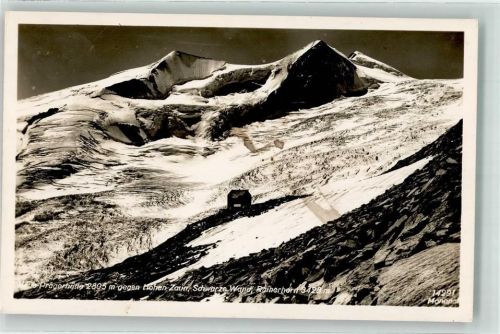 Neue Prager Hütte gegen Hohen Zaun Schwarze Wand Hüttenstempel