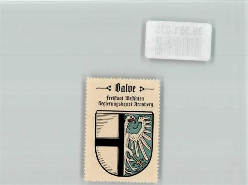 Balve Klebemarke Stadtwappen Balve Kaffee Hag