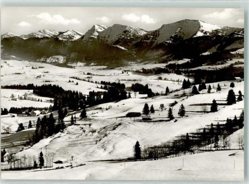 88179 W8999 Oberreute , Allgäu Winter Fliegeraufnahme Oberreute und Hochsträßlift im Schnee
