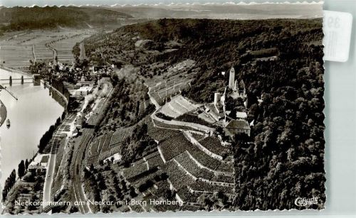 74865 W6951 Neckarzimmern - Fliegeraufnahme mit Burg Hornberg