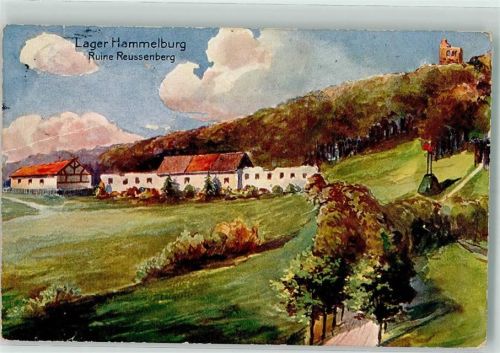 Lager Hammelburg 1909 Kaserne Burg Ruine Reussenberg
