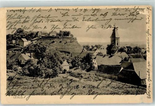 Lebus 1919 mit Burgberg und Stadtpfarrkirche