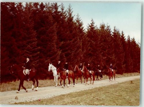 78048 W7730 Pfaffenweiler , Schwarzw FOTO KEINE AK Reiterhotel Näring Pferd Reiter Ort handschriftlich