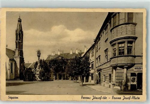 Sopron Ödenburg 1942 Foto AK Franz Josef Platz Kirche