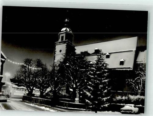 Weilheim Peterskirche Nachts im Schnee