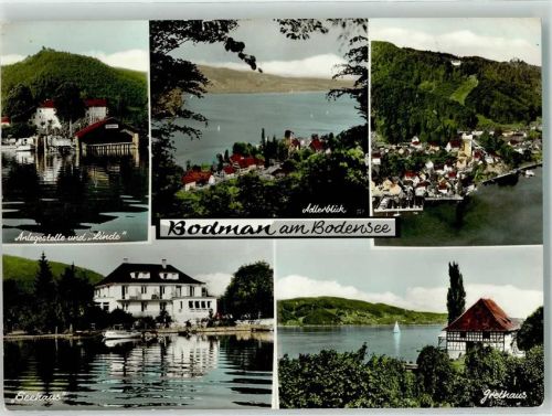 78351 W7762 Bodman - Anlegestelle Gasthaus Linde Adlerblick Gasthaus Seehaus Grethaus