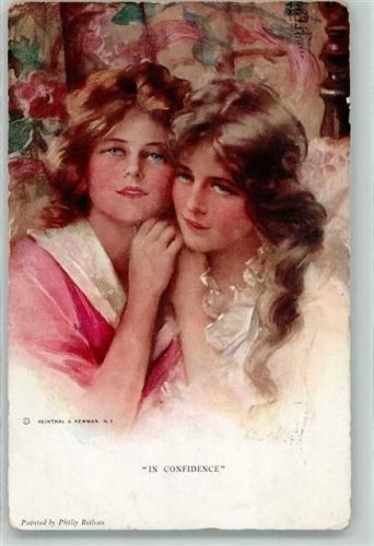 Frauen In Confidence Verlag Reinthal und Newman Nr.760 Boileau, Ph. 1920 Künstlerkarte