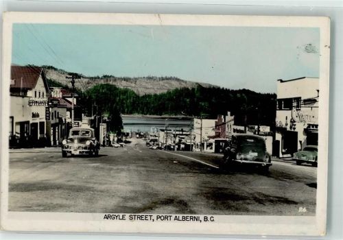 Port Alberni Auto Oldtimer Cafe Argyle Street Foto AK