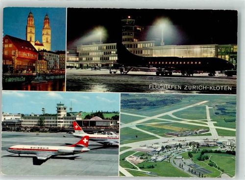 Zürich Flughafen Kloten Flugzeug der Swissair