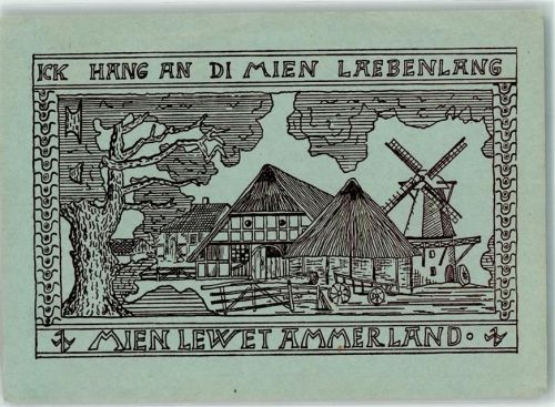 Varel 1972 Ort lt. Stempel Windmühle Bauernhaus Ammerland