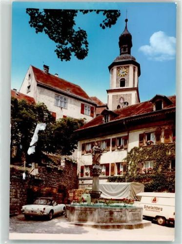 Tiengen Brunnen Foto Original aus Archiv eines Ansichtskartenverlags