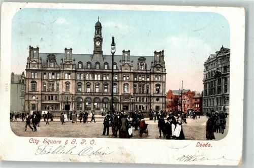 Leeds 1903 City Square Marktplatz