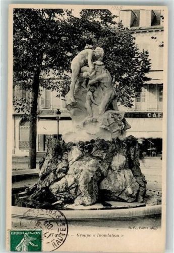 65000 Tarbes 1908 - Denkmal Groupe Inondation